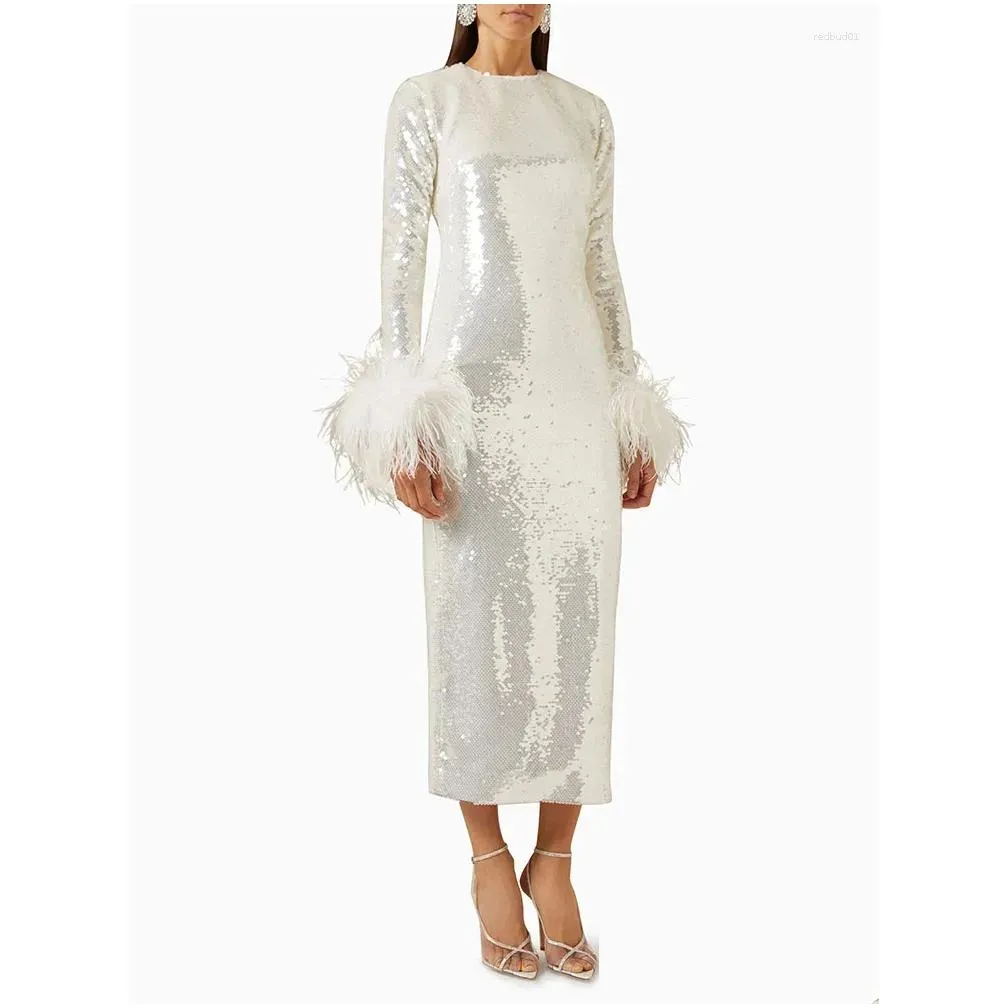 Celebrities Elegant Solid Feathers Wrapped Skirt Dresses Celebrities Elegant Solid Feathers Wrapped Skirt Dresses