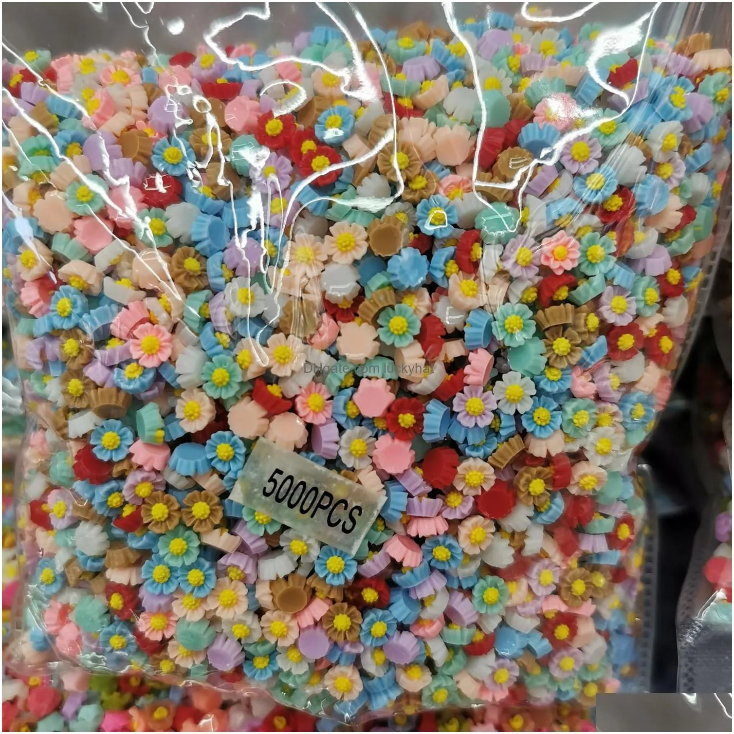 Jewelry Cleaners & Polish Components 5000Pieces 6Mm Diy Candy Cute Mini Flower Flat Half Beads.Sticker For Woman Finger Nail Slices J Dhgpr