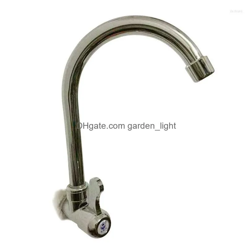 kitchen faucets horizontal large curved single cold dish basin faucet for el kitchens wall-in sink