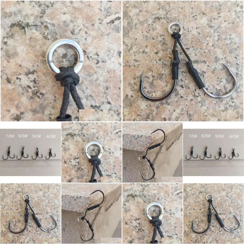 Fishing Hooks Iron Plate Hook Villain Tie Line Strong Horse Fishing Boat Road Asian Sea Belt Fish Drop Delivery Sports Outdoors Fishin Dhq0J