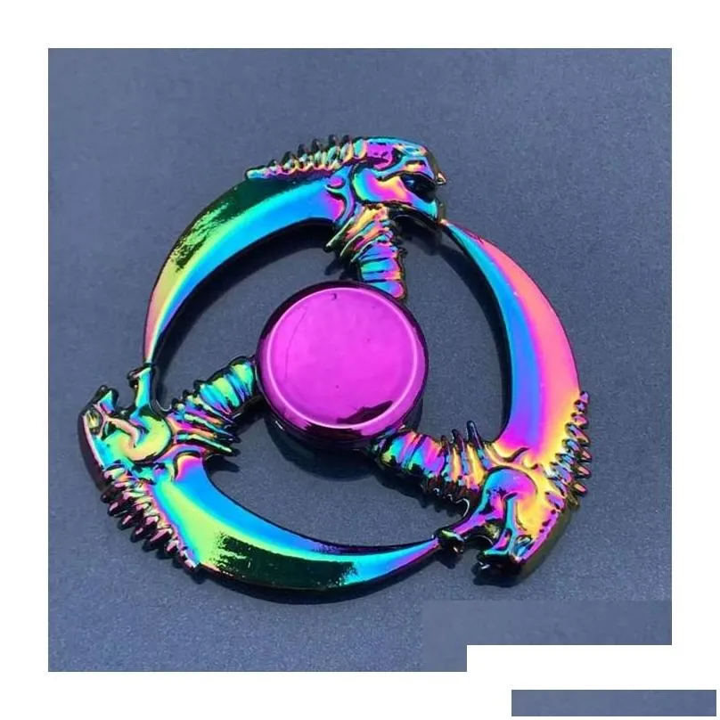 spinning top colorf spinning top zinc alloy fidget spinner wheels gyro toys metal bearing rainbow hand spinners focus anti-anxiety toy