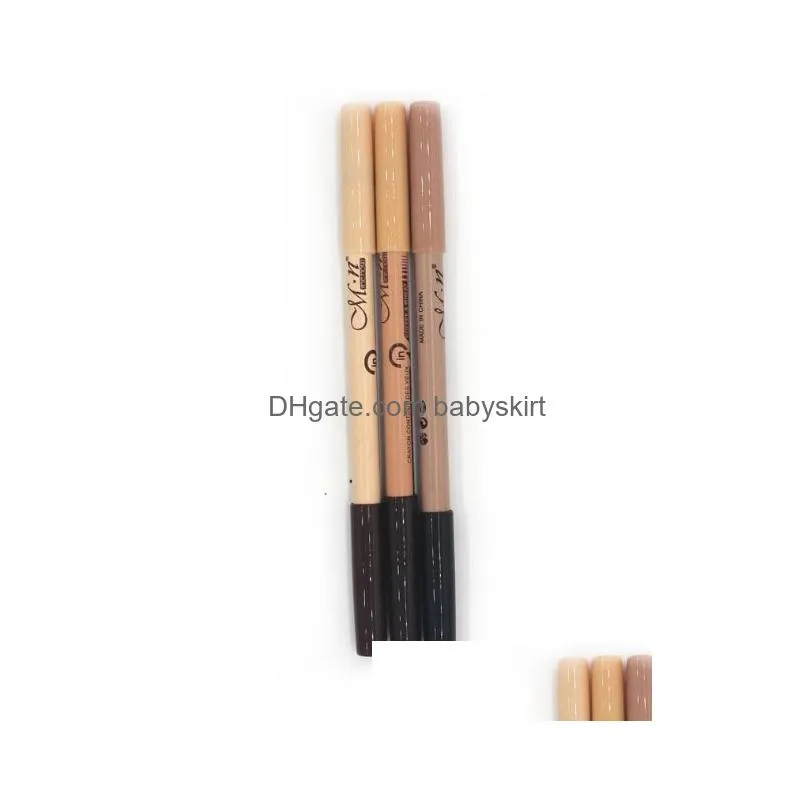 Eyebrow Enhancers Wholes 48Pcslot Maquiagem Eye Brow Menow Makeup Double Function Eyebrow Pencils Concealer Maquillaje15835080 Drop De Dhrj7