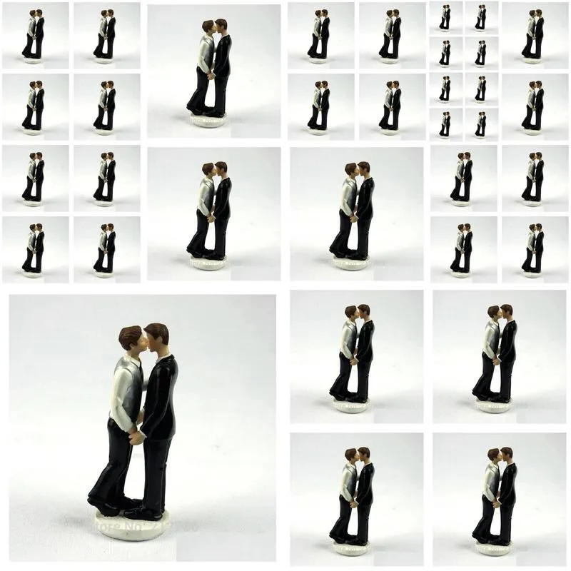 supplies faggotry gay wedding cake toppers decoration valentine gift party supplies