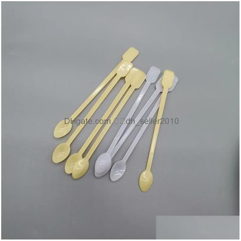 Other Festive & Party Supplies Disposable Coffee Soup Mixing Plastic Long Handle Spoon Milk Tea Icecream Salad Fruit Dessert Party Cak Dhp4C