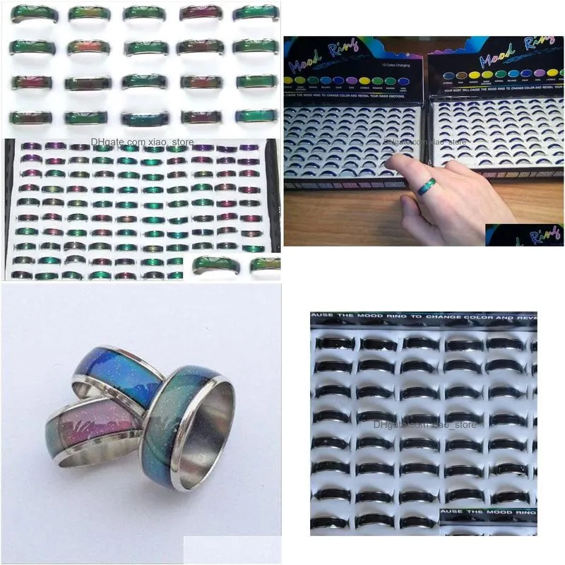 super quality 100pcs color changable mood ring band rings 6mm in width 2.6g/pc