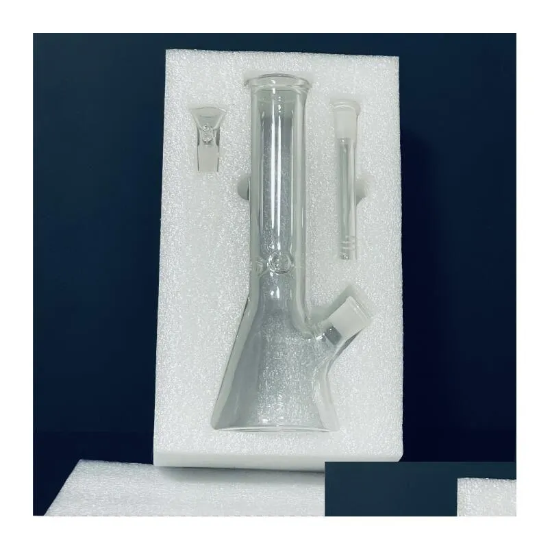 manufacture hookah beaker glass bong water pipes dab rig catcher thick material for smoking 10.5 bongs