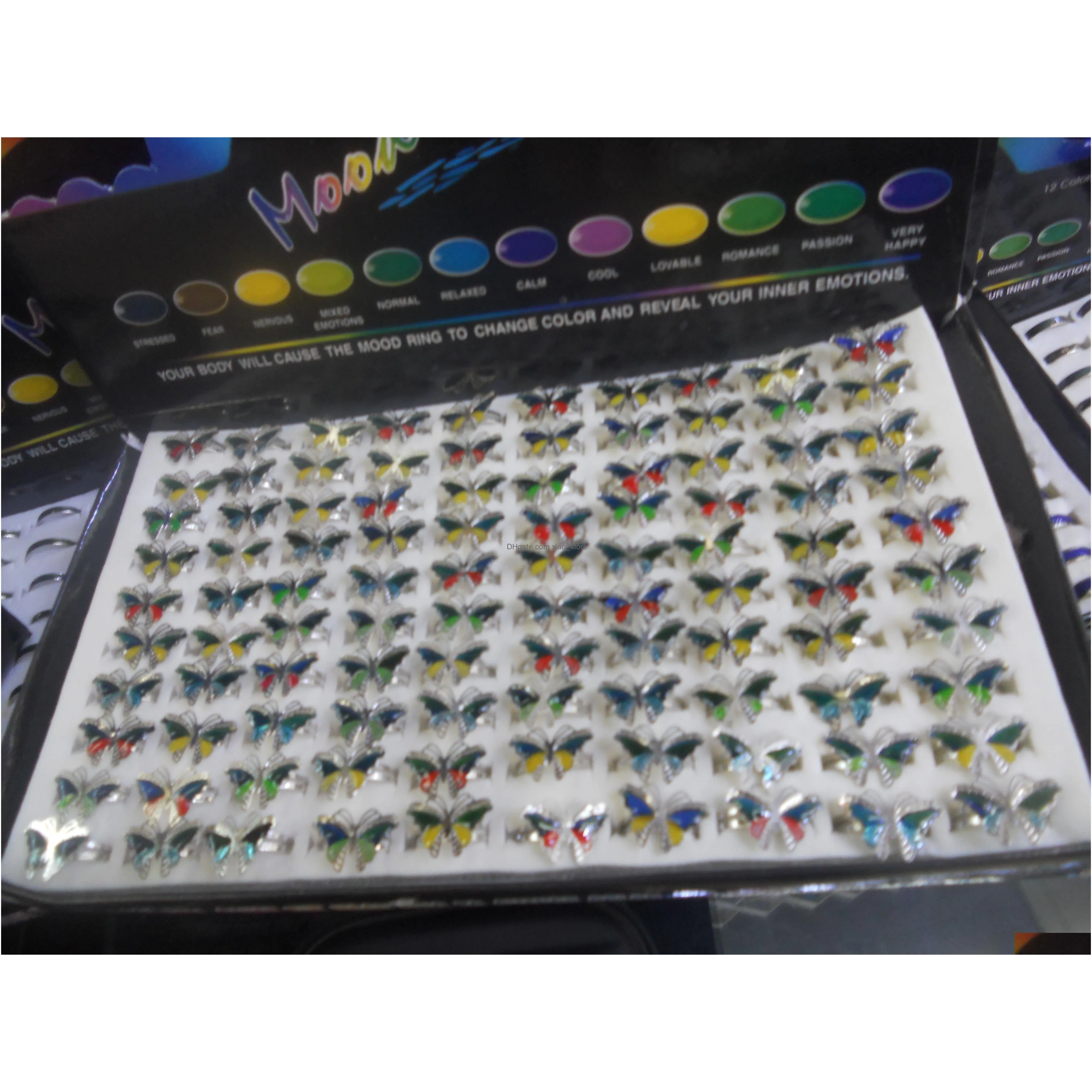 butterfly mood ring charming rings change color female