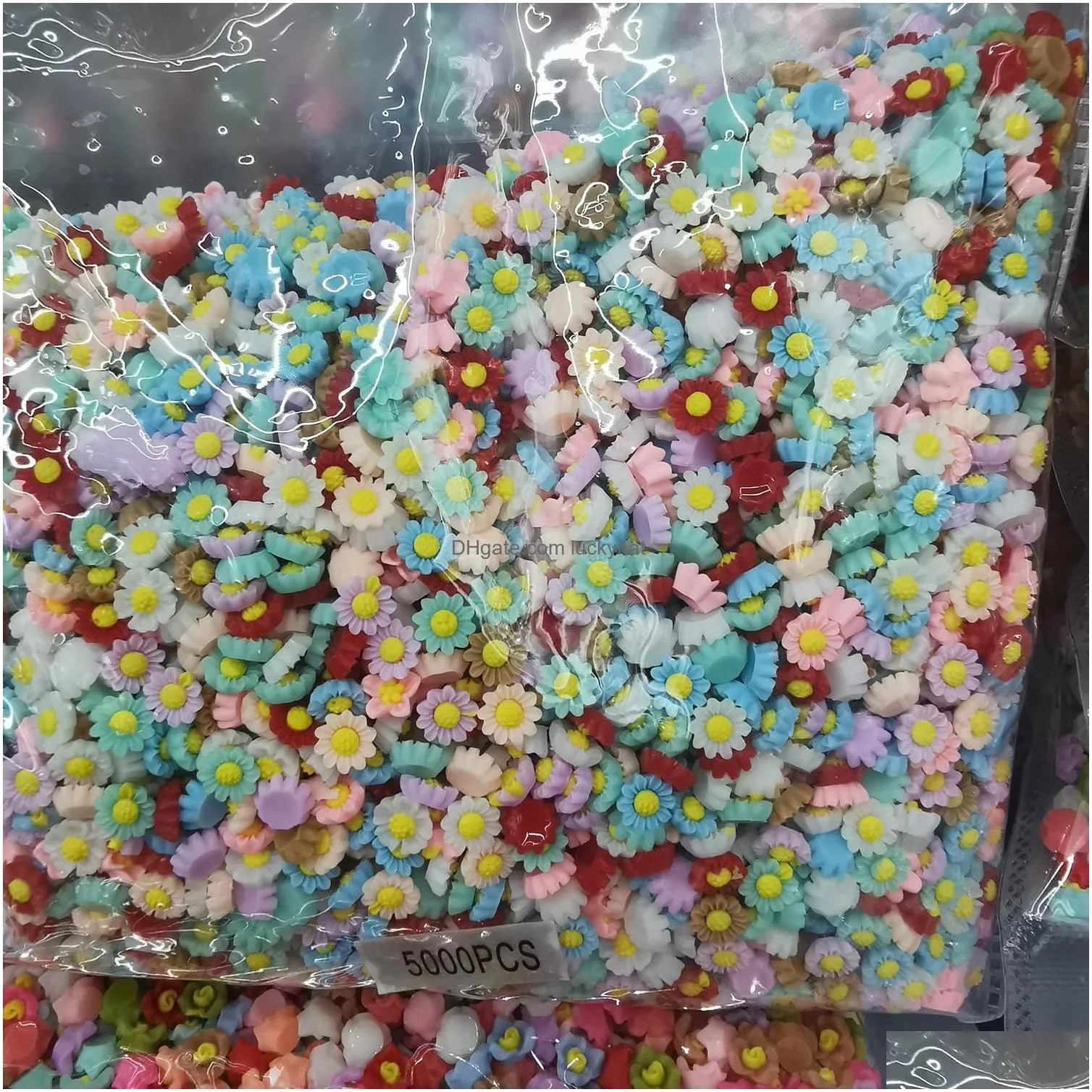 Jewelry Cleaners & Polish Components 5000Pieces 6Mm Diy Candy Cute Mini Flower Flat Half Beads.Sticker For Woman Finger Nail Slices J Dhgpr