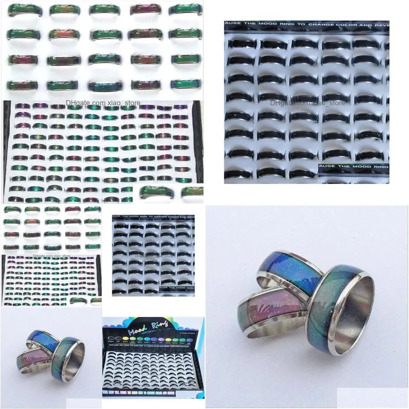 mood ring fashion band rings change color according to your blood6mm in width 2.7g/pc