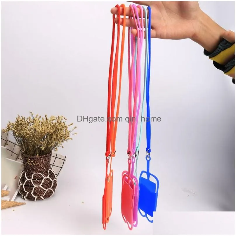 wholesale silicone lanyards phone case holder with strap neck school supplies for universal mobile