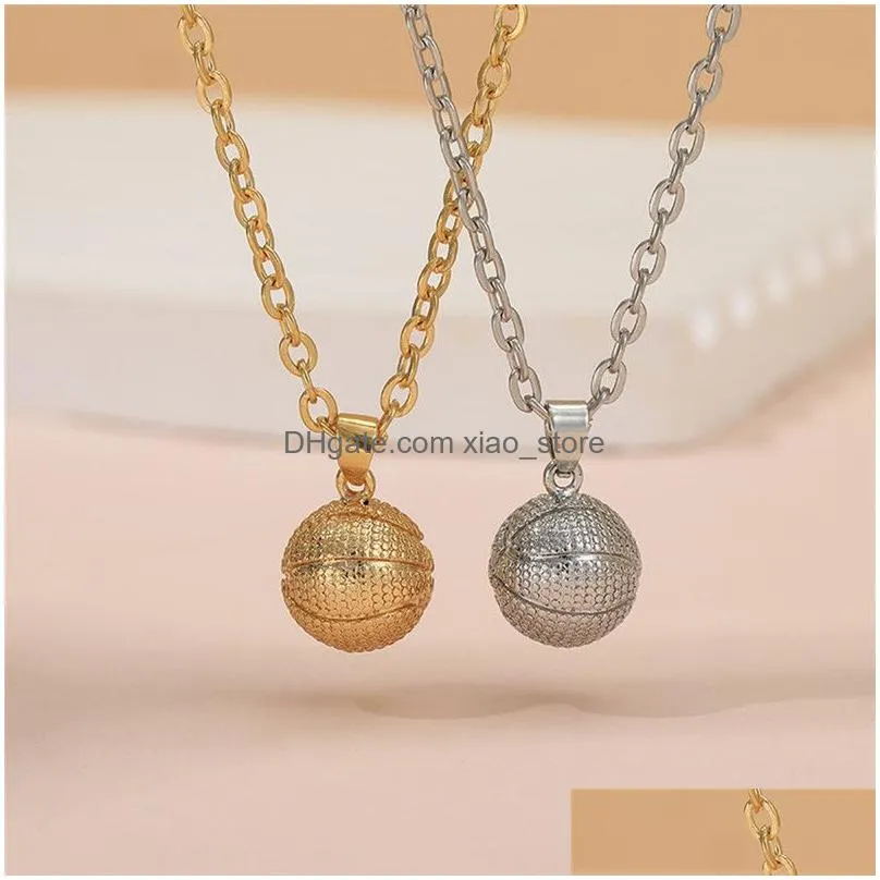 ingenious football basketball pendant mens gold necklace designer south american alloy silver plated fashion soccer chokers necklaces jewelry for man