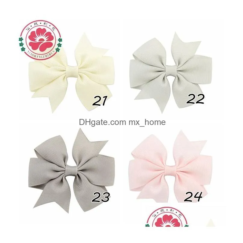 40 colors kid hair bows bloom pin for kids girls children hair accessories baby hairbows with clips flower