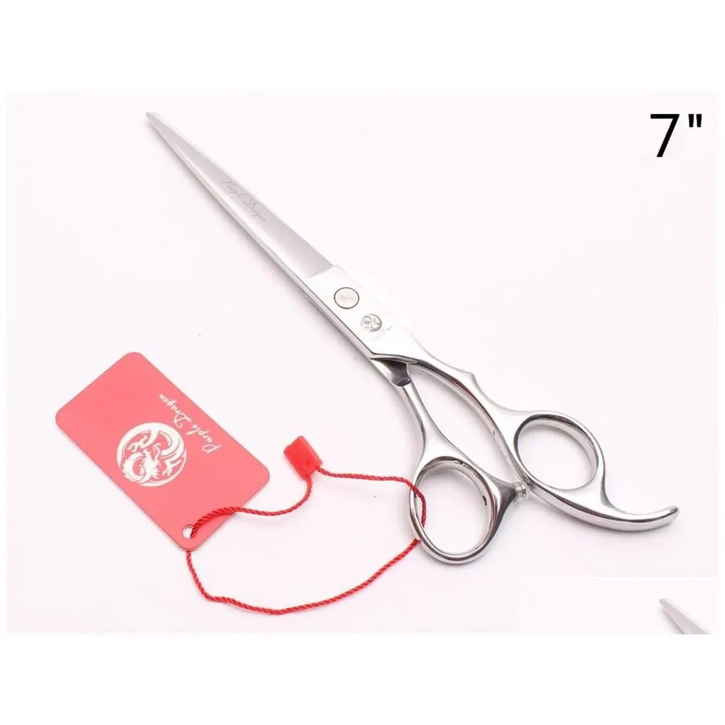 hair scissors z1006 5 to 8 different size jp 440c purple dragon sier hairdressing shears cutting or thinning human pets style drop d
