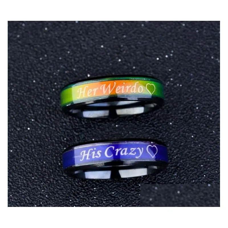 mood ring large oval change color  ecg crystal stainless steel rings