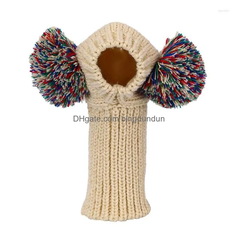 Dog Apparel Italian Greyhound Hat Whibit Winter Wool With Ball Warm And Cute Drop Delivery Dhvf9