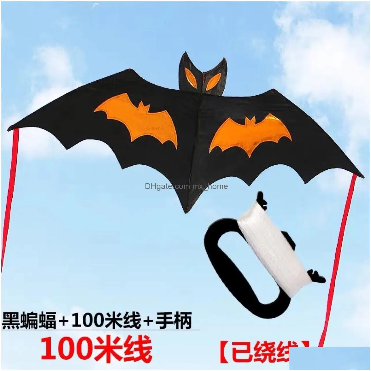 high quality 18 m red bat power kite resin rod with handle and line good flying toy kids2275828