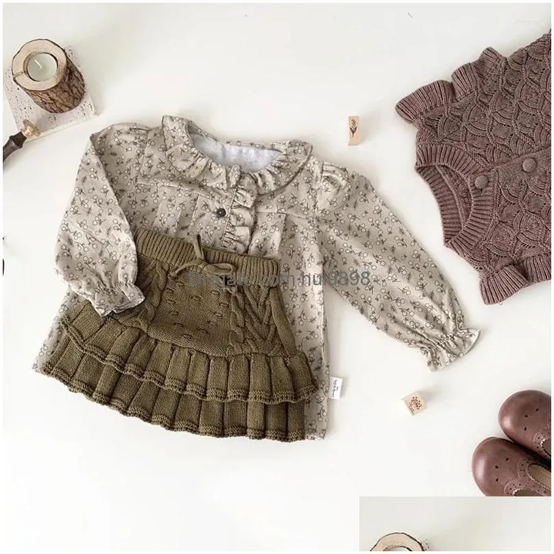 shorts autumn and winter baby girls clothes thicken knit skirt ruffle bloomers