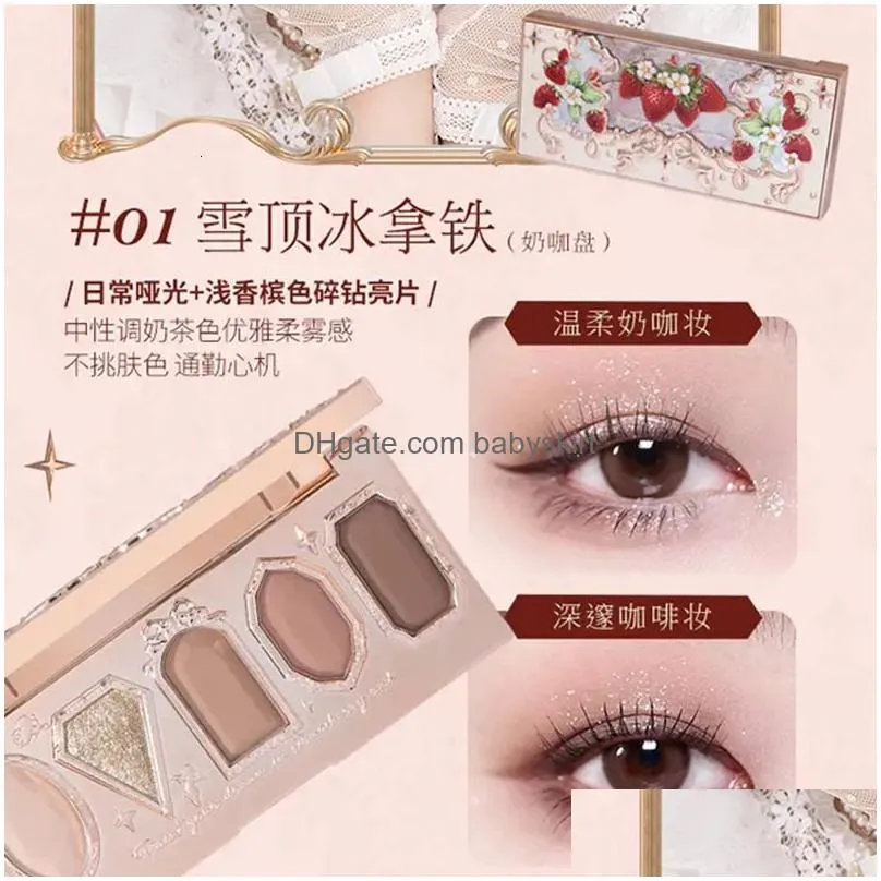 Eye Shadow Flower Knows Stberry Rococo Jewel Eyeshadow Palette 5 Colors Pearlescent Mashed Potatoes 2302115932433 Drop Delivery Dhn1E