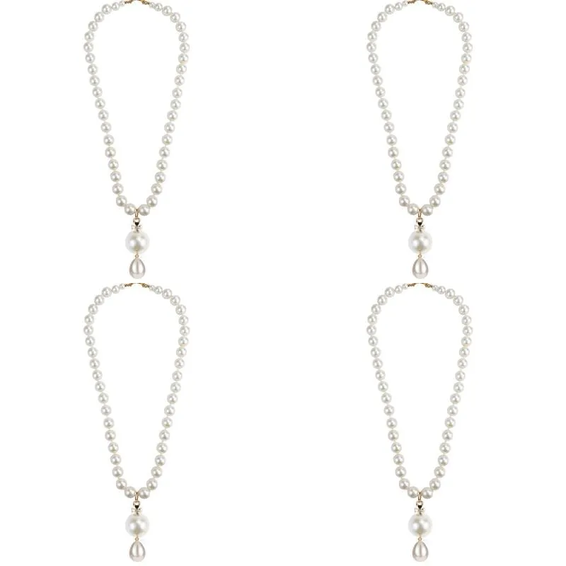 necklaces xiaojingling 1row saturn pearl beads water drop necklace women girls choker chain wedding bridal jewelry w0179
