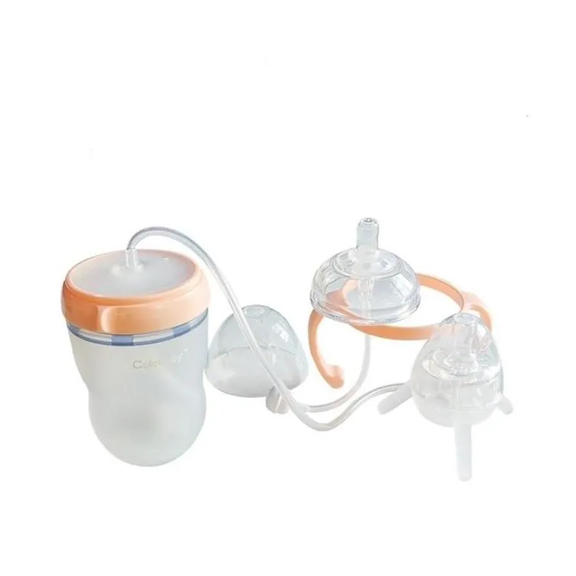 baby bottles baby feeding bottle long st hands- mtifunctional kids milk cup sile sippy no a 220414 drop delivery baby kids maternity