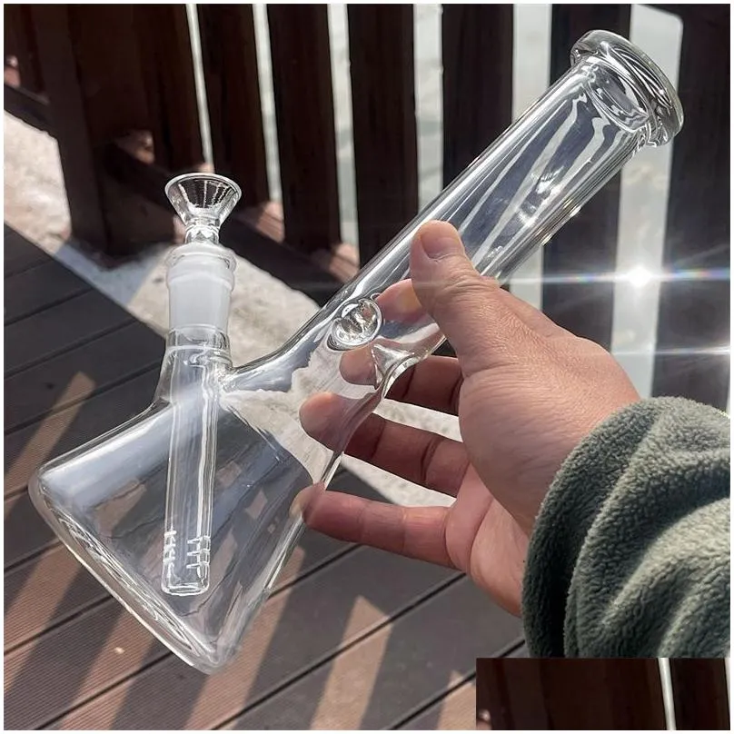 manufacture hookah beaker glass bong water pipes dab rig catcher thick material for smoking 10.5 bongs