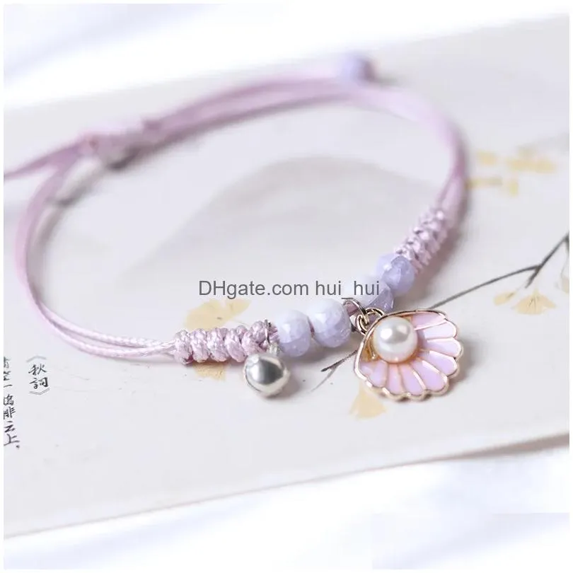 charm bracelets exquisite jewelry couple bracelet female beautiful starfish hand woven rope girlfriend student gift accessories