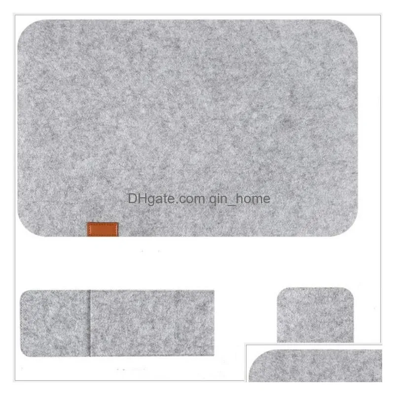 felt placemats coasters heat insulation pads thickened table mats 3pcs/ set