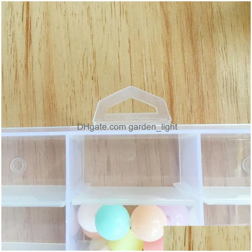 detachable transparent plastic storage box 24 grids jewelry makeup storage box outdoor anti-dust sealed