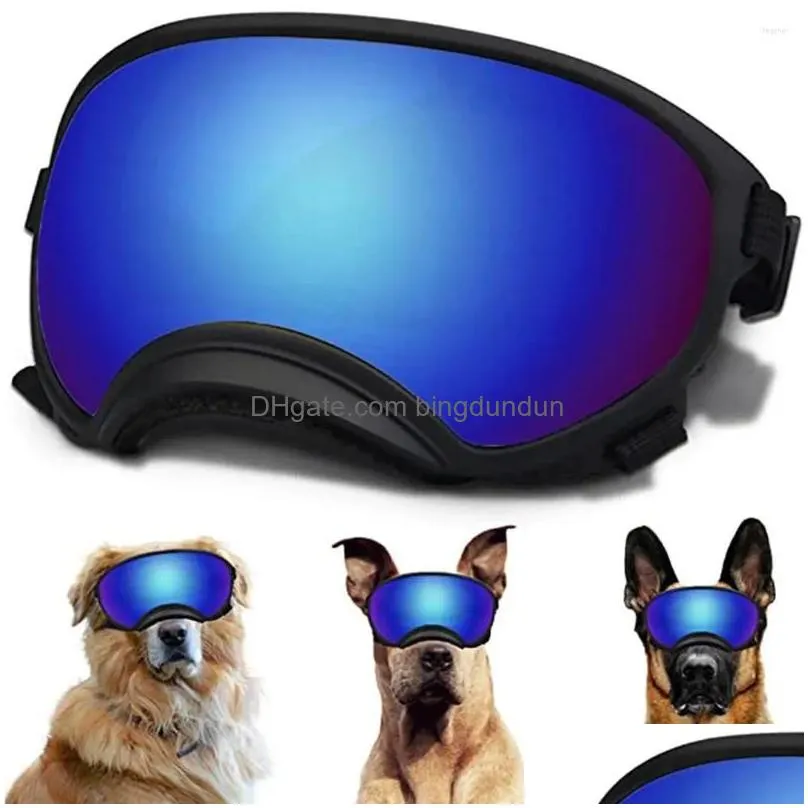 Dog Apparel Youzi Sunglasses For Medium Large Dogs Uv Protection Windproof Goggles With Adjustable Strap Eyes Drop Delivery Dhnoq