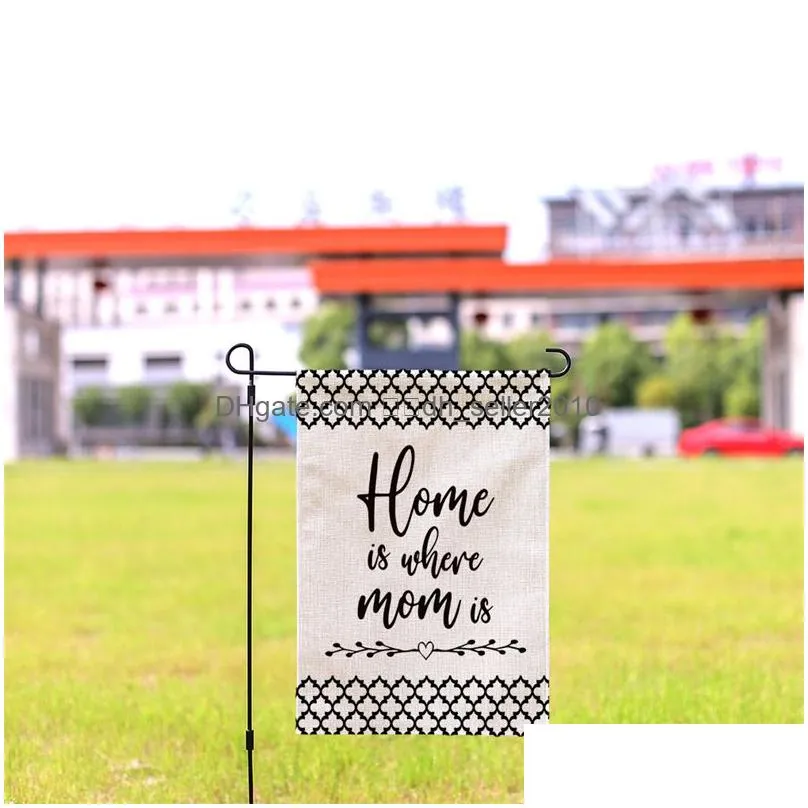 Banner Flags Happy Mothers Day Mommy Madre Garden Flag Best Mom Decoration Courtyard Yard Linen Material P270 Drop Delivery Home Garde Dhdyv