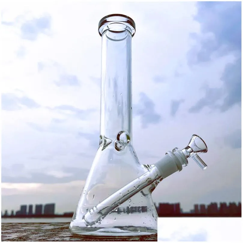 manufacture hookah beaker glass bong water pipes dab rig catcher thick material for smoking 10.5 bongs