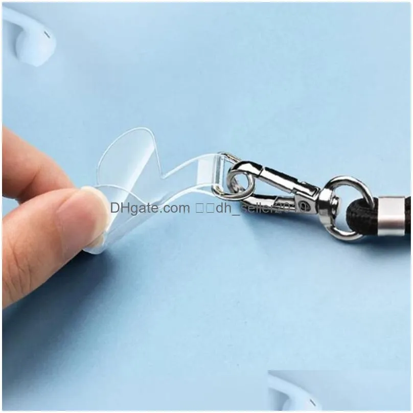 Party Favor Tpu Mobile Phone Anti-Lost Lanyard Card Gasket Nylon Detachable Hanging Cord Strap Tether Pad Drop Delivery Home Garden Fe Dhpt1
