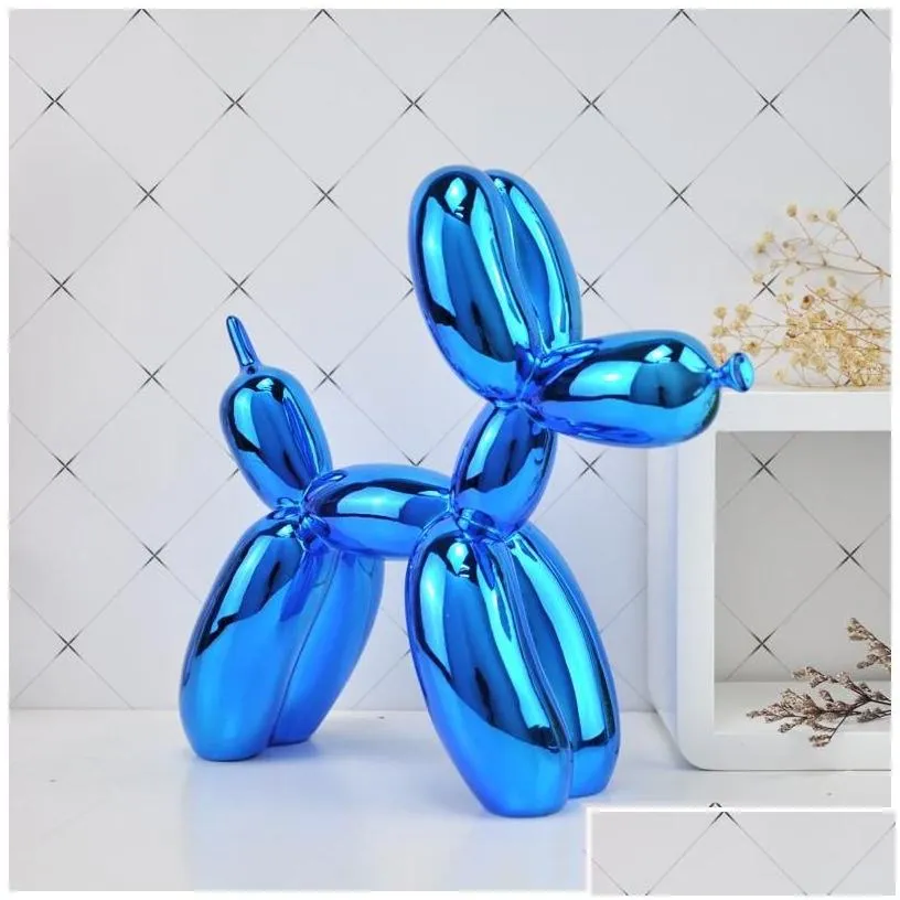 decorative flowers wreaths shiny balloons dog statue flower pots simation dogs resin animal art scpture craftwork home decoration