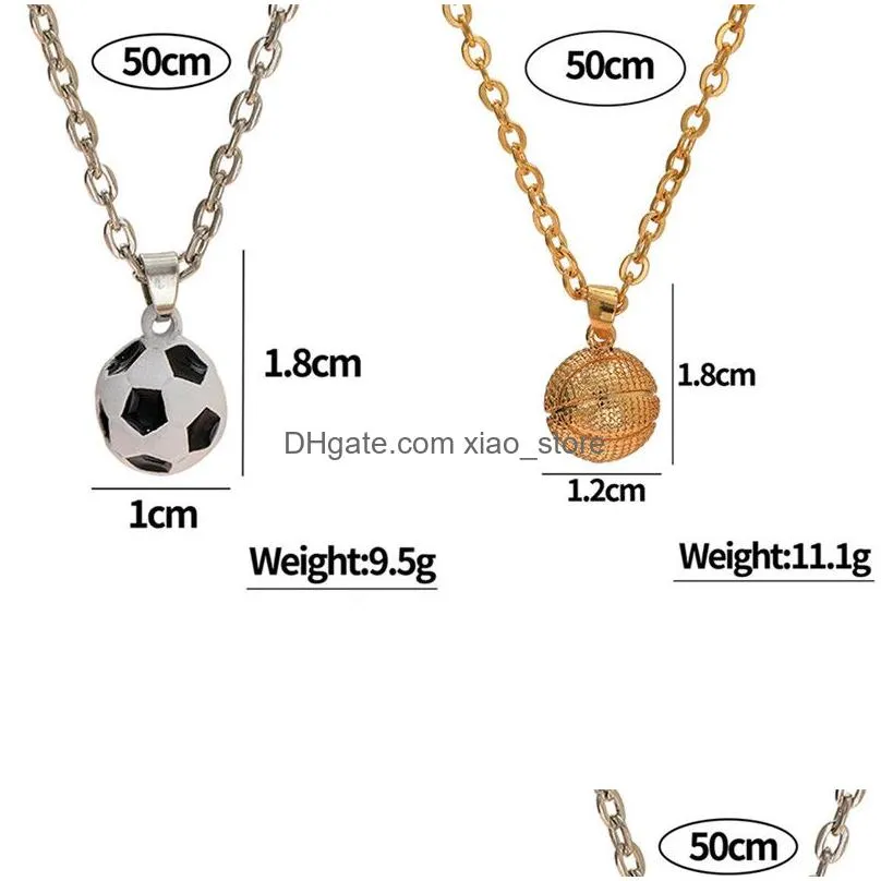 ingenious football basketball pendant mens gold necklace designer south american alloy silver plated fashion soccer chokers necklaces jewelry for man