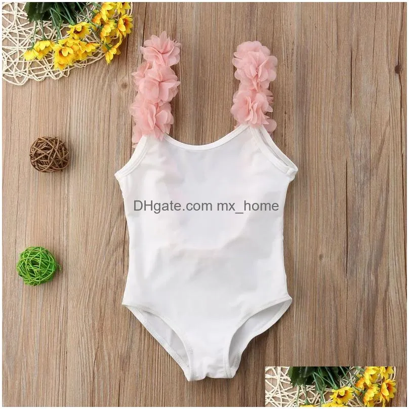 us kids baby girl floral backless swimwear bikini monokini swimsuit bathing suit 2205303663603