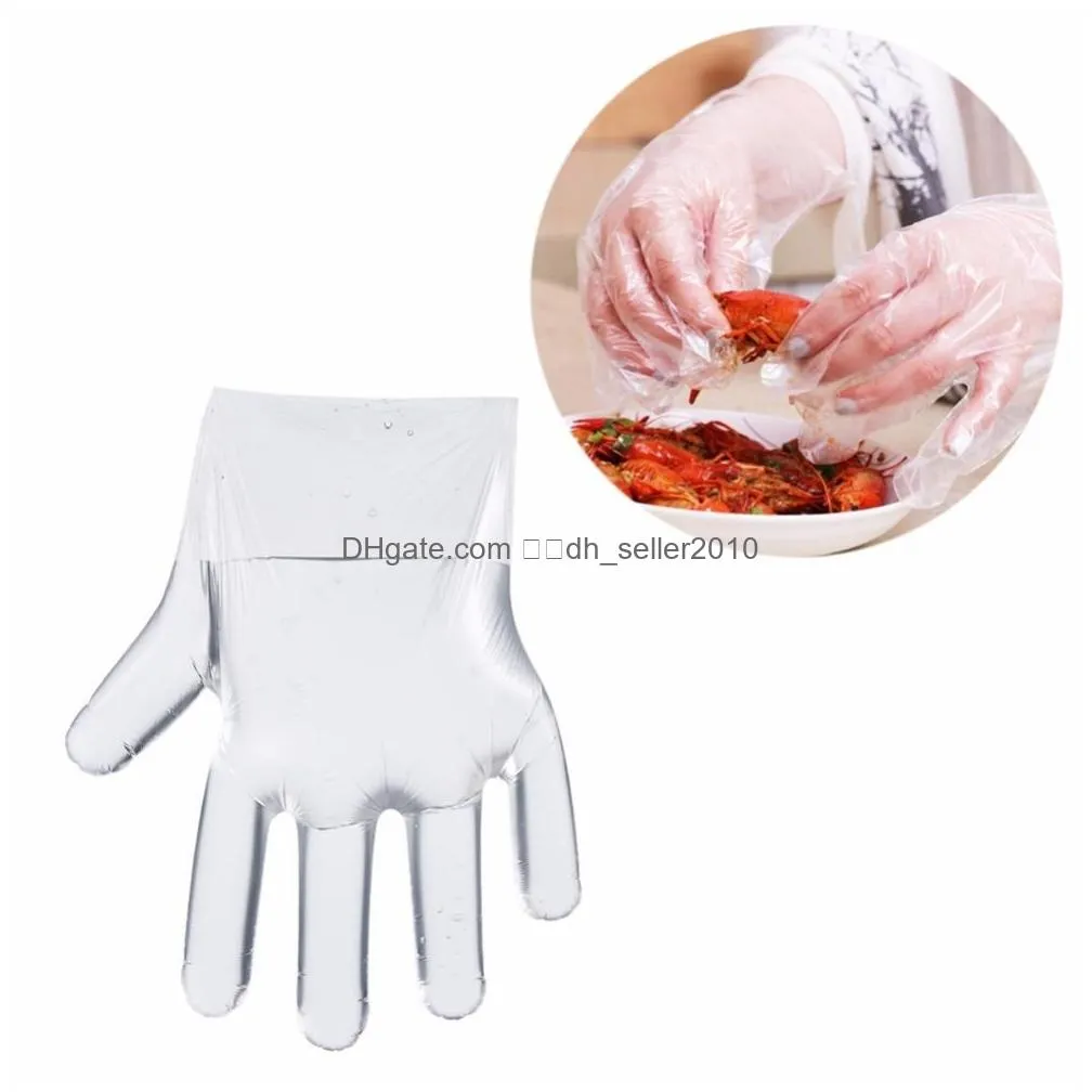 Disposable Gloves 50000Pcs Eco-Friendly Plastic Disposable Gloves Restaurant Home Service Catering For Kitchen Food Processing Drop De Dh39E