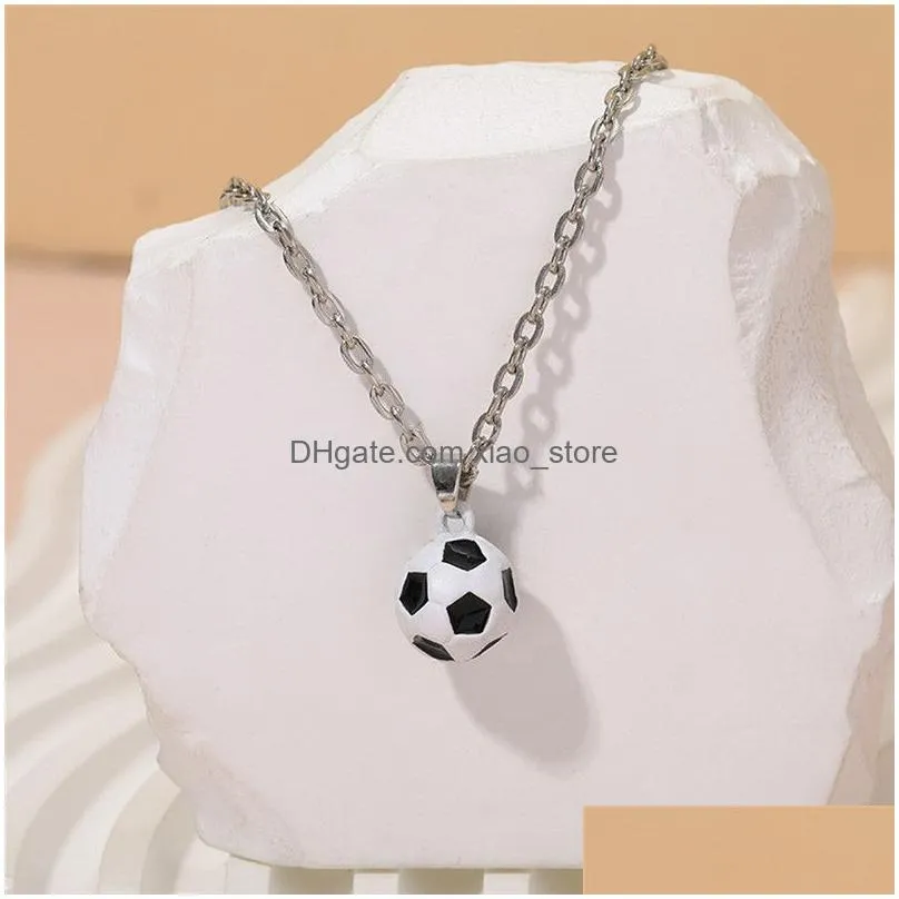 ingenious football basketball pendant mens gold necklace designer south american alloy silver plated fashion soccer chokers necklaces jewelry for man