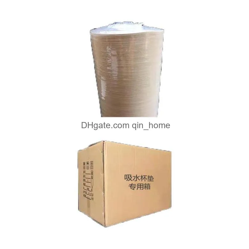 disposable paper absorbent coaster el guest room tea round mug mats customized