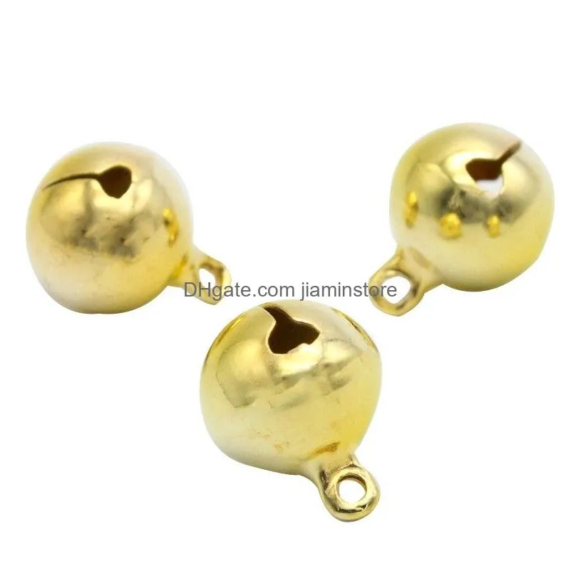 Charms 1000 Pcs 6Mm Gold Plated Jingle Bell Dangle Charms With Loop Small Bells Fit Festival Jewelry Pendants Charm Beads9828725 Drop Dhkan