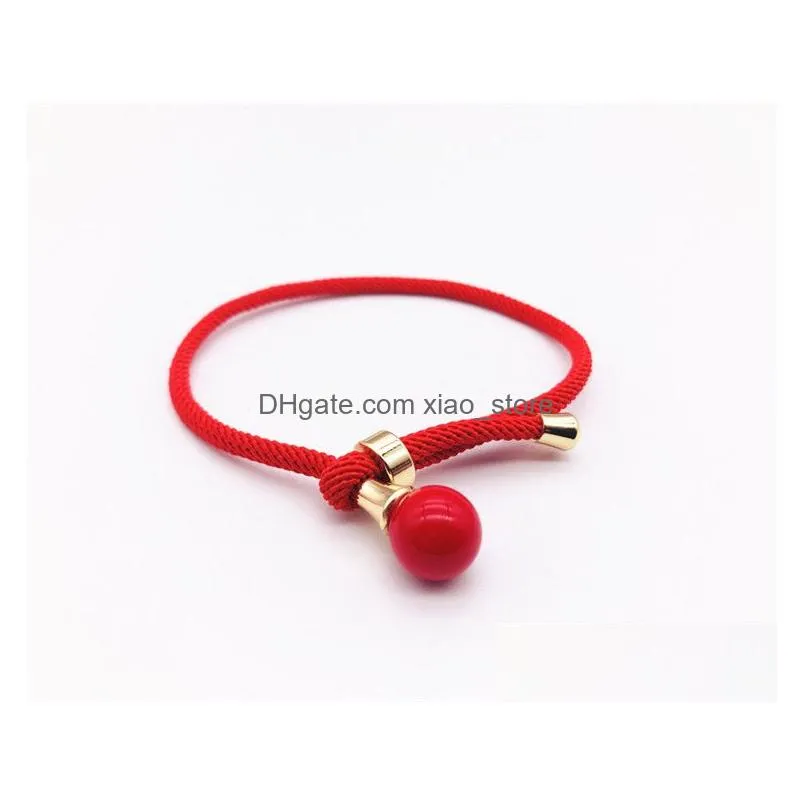 diy bracelet 14k gold natural freshwater pearl string red rope bracelets