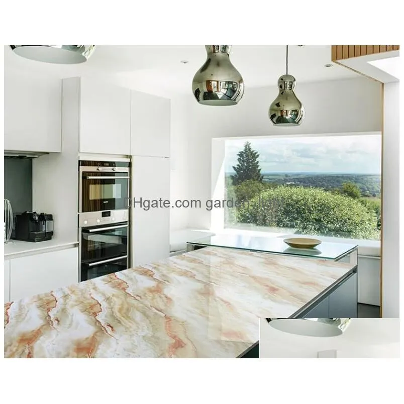 marble paper granite wallpaper roll 60x500cm kitchen countertop cabinet furniture is renovated thick pvc easy to remove