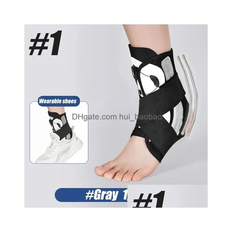 1 pcs adjustable ankle support protector ankle braces bandage straps sports safety ankle fracture sprain ligament strain 240108