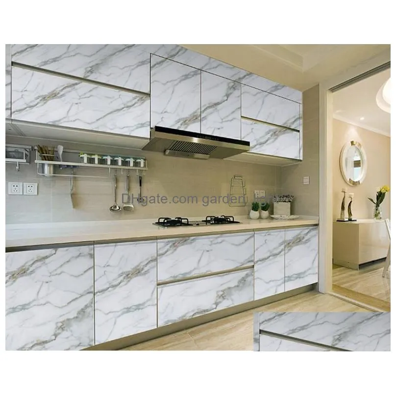 marble paper granite wallpaper roll 60x500cm kitchen countertop cabinet furniture is renovated thick pvc easy to remove