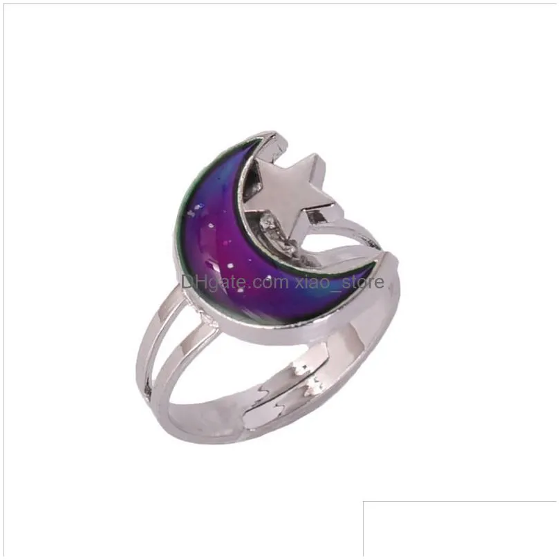 moon mood ring adjustable color changes to the temperature of your blood