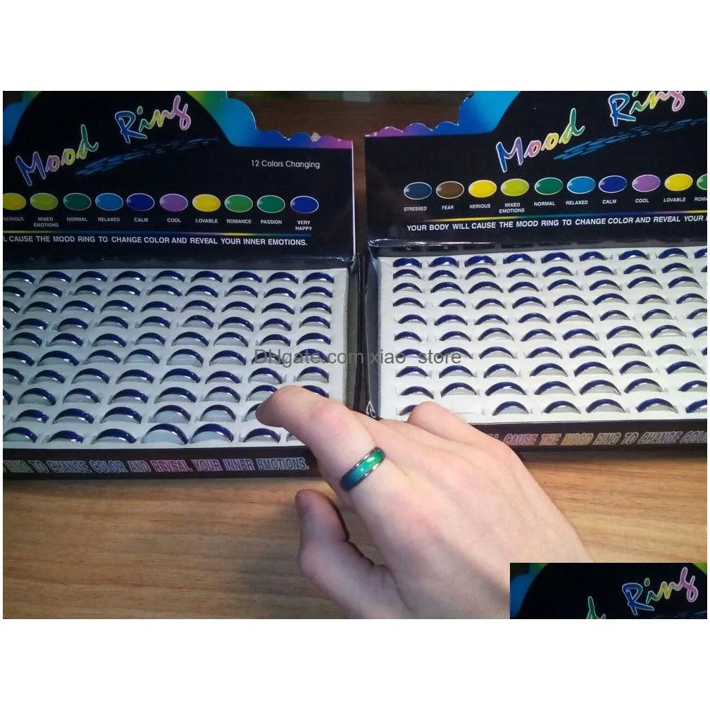 super quality 100pcs color changable mood ring band rings 6mm in width 2.6g/pc