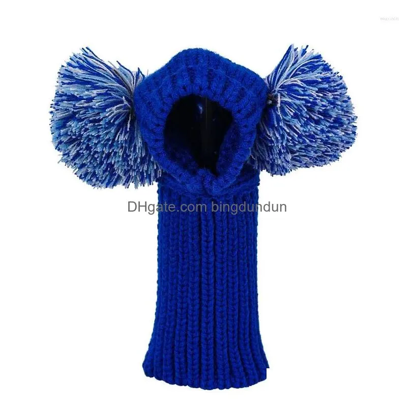 Dog Apparel Italian Greyhound Hat Whibit Winter Wool With Ball Warm And Cute Drop Delivery Dhvf9