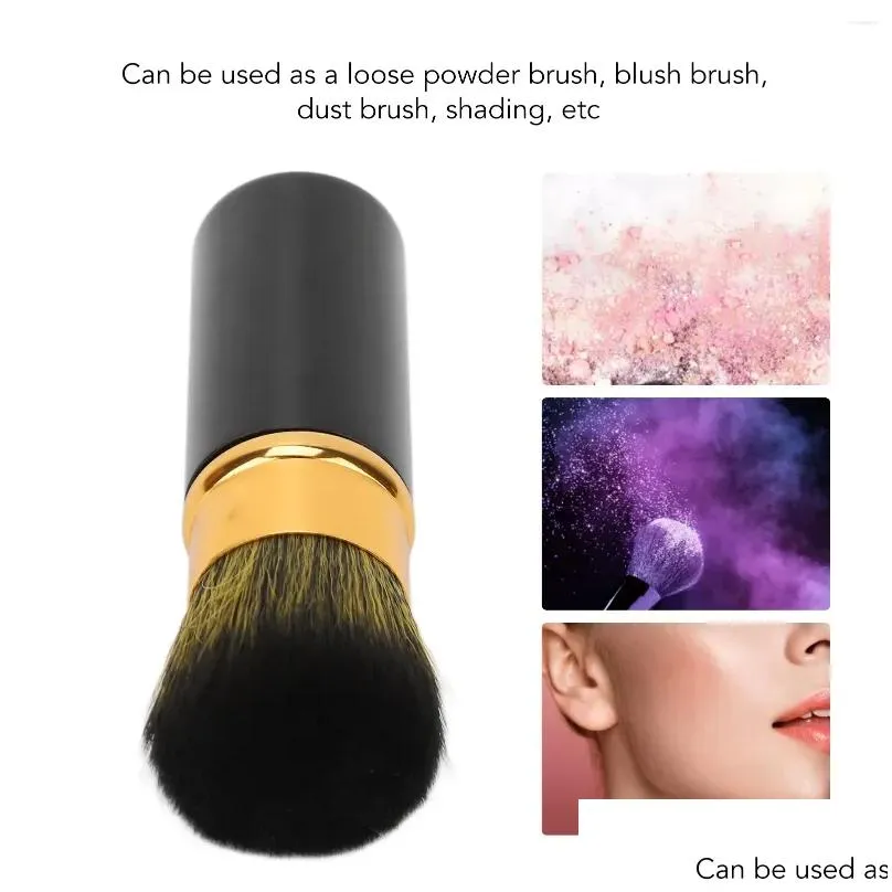 makeup brushes retractable brush travel portable soft hair loose powder cosmetic tool for artist