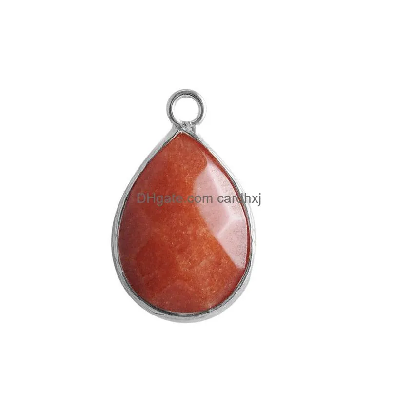 Pendant Necklaces Stone Necklace Women Luxury Jewelry Long Choker Sweater Faceted Agate Crystal Natural Pendant Drop Delivery Jewelry Dhww4