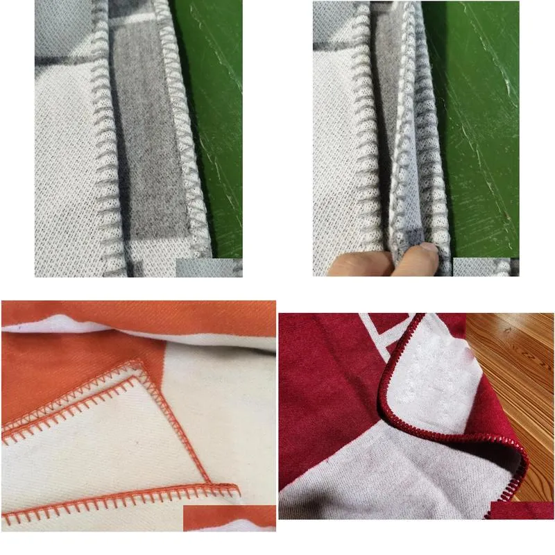 Blanket Letter Soft Wool Blend Scarf Shawl Portable Warm Plaid Sofa Bed Fleece Towel Spring Autumn Women Throw Drop Delivery Home Gard Dh1Lu