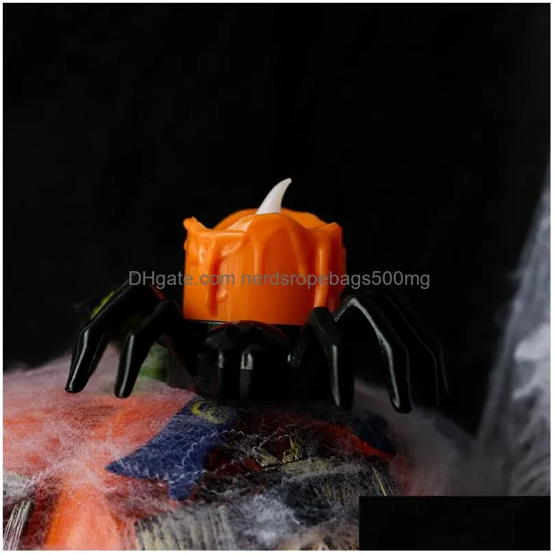 Other Festive & Party Supplies Halloween Spider Candle Lamp Led Luminous Night Light Atmosphere Decoration Prop P109 Drop Delivery Hom Dhvam